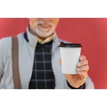 MWX Teknoloji 75 Adet Tek Kullanımlık Karton Bardak 8 Oz 250 Ml, Beyaz Sıcak Bardaklar, Kağıt Meyve Suyu Bardağı, Parti Karton Bardakları