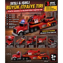Trust Store Sesli ve Işıklı Mega Itfaiye Tırı Oyun Seti Helikopterli & Arabalı Büyük Taşıyıcı Tır