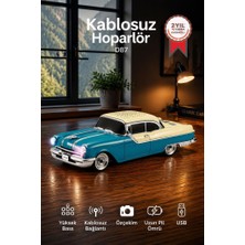 Torima Bluetooth Hoparlör Retro Klasik Araba Tasarımlı 10W FM USB Selfie Speaker D87 Yeşil