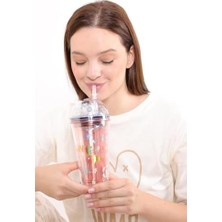 MWX Teknoloji 450 ml Polikarbon Astronot Figürlü Dürbün Pipetli Bardak 20 10 cm