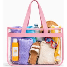 Maykis Şeffaf Büyük Boy Plaj & Günlük Çanta – Su Geçirmez Pvc Organizer Çanta