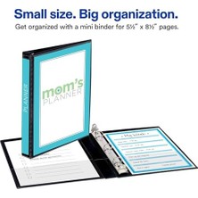 MWX Teknoloji Mini-Uzun Ömürlü View Binder 14 x 21,6 cm Sayfa Için 0.5 Inch