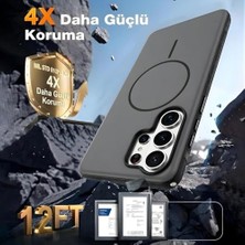 MWX Teknoloji Galaxy S25 Ultra Için Kılıf - Manyetik  S25 Ultra Koruyucu Kenarları Kayma Önleyici Tpu+Pc Tasarımlı Güçlü Manyetikli S25 Ultra Kılıfı