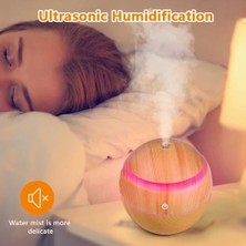 MWX Teknoloji 130 ml Hava Nemlendirici, Uçucu Yağ Aromaterapi Makinesi, Ev, Yatak Odası ve Ofis Için Yedi Renkli Işık ile Aroma Hava Difüzörü (Koyu Kahve)