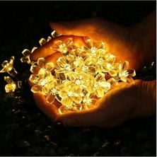 Uravas Store Mey Ithalat® Solar 30 Led'li Çiçek Tasarımlı Günışığı Bahçe Aydınlatma