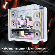 MWX Teknoloji Li Unı Fan Sl Wıreless LCD 3X120MM Beyaz Kasa Fanı (G99.12SLLCD1W3W.00)