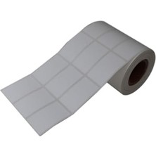 MWX Teknoloji Pp Opak Etiket 30MM x 50MM Ruloda 1500 Adet Yan Yana 3 Lü 40MM Çapında Yırtılmaya Dayanıklı Etiket