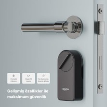 MWX Teknoloji Smart Akıllı Otomatik Motorlu Kapı Kilidi Parmak Izi Şifreli Wi-Fi Mobil Uygulama ile Kontrol Kolay Kurulum Uzaktan Kilitleme/açma Mekanik Anahtarsız Kilit X8070