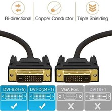 MWX Teknoloji AL-4577 DVI To DVI Monitör Ekran Kablosu Ara Bağlantı Dvi-D 24+1 1.8m