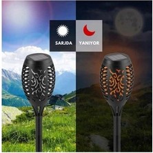 Uravas Store Mey Ithalat® Solar Alev Efektli Bahçe Lambası