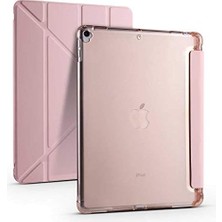 MWX Teknoloji Undeplus iPad 9. Nesil 10.2 ile Uyumlu Kılıf Kalem Bölmeli Trifolding A2602 A2603 A2604 A2605 Rose