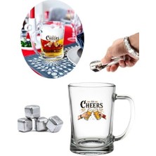 MWX Teknoloji Büyük Boy Renkli Baskılı Cam Bardağı Beer Glass Mug 600 ml