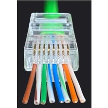 MWX Teknoloji Ez Cat6 Yeni Nesil Delikli Konnektör 100 Adet