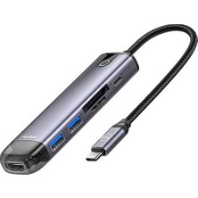 MWX Teknoloji HU-7740 6in1 USB Hub Çoğaltıcı-Gri