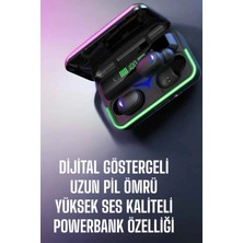 Uravas Store Mey Ithalat® Powerbank Özellikli Kablosuz Bluetooth Kulaklık Rgb Işıklı