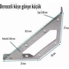 MWX Teknoloji Metal Köşe Bağlantı Aparatı, 10 Adet Mobilya Dolap Montaj Köşebent, Duvara Sabitleme Gönye, 65.5X30X27MM