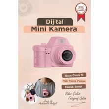 Torima Dijital Fotoğraf Makineleri Video Mini Kamera 2K Video 128GB Destekli CMR42 Pembe