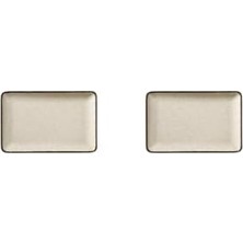 MWX Teknoloji Porselen Düz Tabak Tarçın 2 Parça 18X13CM TAN18X13DUS2730P02