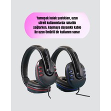 Uravas Store Mey Ithalat® Bilgisayar  Kulaklığı – Yumuşak Pedli, Dayanıklı Ipli Kablo