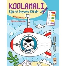 Sincap Kitap Kodlamalı Eğitici Boyama Kitabı - Eğlenceli Araçlar (4-5 Yaş / 1. Seviye)