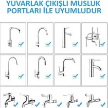 MWX Teknoloji Oynar Musluk Başlığı 3 Kademeli Tazyikli Mutfak Eviye Batarya Ucu Hareketli Spiral