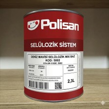 Polisan Deniz Mavisi Selülozik Boya 2,3l (2,5kg) Hızlı Kuruyan Parlak Son Kat Boya