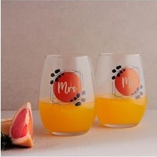 MWX Teknoloji Mr & Mrs 2'li Meşrubat Bardağı