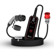 MWX Teknoloji Taşınabilir Şarj Cihazı Pro Mobile 11-22KW Trifaze, 3.7-7.4kw, 2 Yıl Garanti