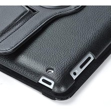 MWX Teknoloji iPad Air 1 Air 2 9.7 ile Uyumlu Kılıf 360 Dönebilen Standlı A1474 A1475 A1476 A1566 A1567 Siyah