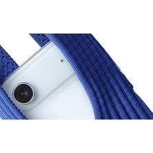MWX Teknoloji - 17 Pro Max ile Uyumlu Tüm Telefonlarla Çapraz Örgü Telefon Çantası Askısı 80CM - Lacivert
