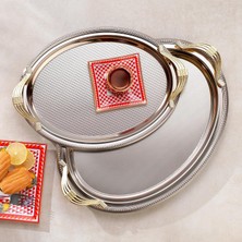 MWX Teknoloji Ela 2 Li Oval Çay TEPSISI-PLATIN01