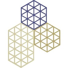 MWX Teknoloji Triangles Topfuntersetzer, Hitzebeständig Bis 250 °c, Silikon Untersetzer, Dekorative Untersetzer Für Töpfe Und Pfannen, Spülmaschinenfest, 2 Stück 16 x 14 cm & 1 Stück 24 x 14 cm