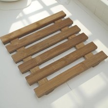 MWX Teknoloji Doğal Bambu, Kare Şekilli, 15X15 Cm, Tencere Altlığı
