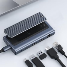 MWX Teknoloji Usb-C Docking Station With M.2 Nvme Enclosure – 4K 60Hz Hdmı, 1000MBPS Ethernet, 2×usb 3.2 Gen2 10GBPS, 90W Pd Şarj Desteği, 2280/2242 Nvme SSD Harici Disk Kutusu | ZR1145