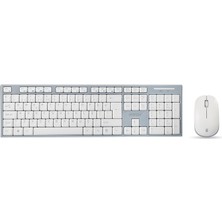 MWX Teknoloji KM-6063 Beyaz/gri Kablosuz Q Multimedia Klavye + Mouse Set