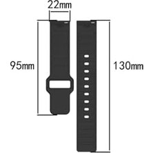 MWX Teknoloji - Haylou ile Uyumlu Rt LS05S Dt3 Mate Qcy Gtc C4U C1 22MM Kordon Sportif Yumuşak Silikon Band 132