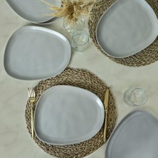 MWX Teknoloji Mat Gri Servis Tabağı 30 cm 6 Adet 995