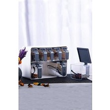 MWX Teknoloji Sekizli Standlı Baharatlık Seti Gri Beyaz - 161280-815