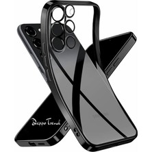 MWX Teknoloji Galaxy S23 Fe ile Uyumlu Kılıf Kenarları Siyah Renkli Kamera Korumalı Dayanıklı Arka Kısmı Şeffaf Esnek Silikon Kapak