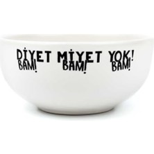 MWX Teknoloji Diyet Miyet Yok! Krem Seramik Kase - Hediye Seramik Kase