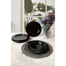 MWX Teknoloji Siyah Assos Servis Tabağı 28 cm 6 Adet 650