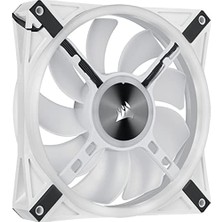 MWX Teknoloji Icue QL140 Rgb, 140 mm x 25MM Rgb LED Pwm Fan (Maksimum Hız 1250 Rpm'ye Kadar)- Tek Ünite, Beyaz
