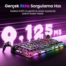 MWX Teknoloji Mercury V75 Pro Hall Effect, Trigger 8.000 Hz Kablolu Manyetik Klavye + Xpro 32.000 Dpı Rgb Kablosuz Mouse Oyuncu Seti, Siyah