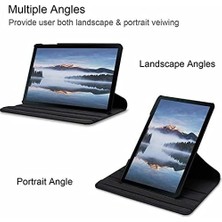 MWX Teknoloji Tab M10 Fhd Plus TB-X606F 10.3" Uyumlu Dönerli Tablet Kılıfı (Siyah)
