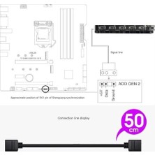 MWX Teknoloji Rgb LED 3 Pin 11 Port 5V Sata Power Güç Fan Çoklayıcır Şerit Hub Kablo Splitter
