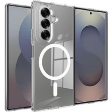 MWX Teknoloji - Galaxy Z Fold 7 ile Uyumlu Kılıf ile Uyumlu Kablosuz Şarj Destekli Sert Şeffaf Darbe Emici Kapak