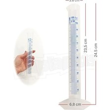 MWX Teknoloji 100ML Plastik Mezür Mavi Skala