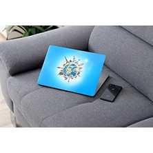 MWX Teknoloji Laptop Notebook Pc Kaplama Etiketi Dünyanın Ünlü Simgeleri