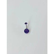 Mudanis Mor Taşlı Göbek Piercing