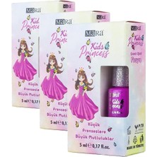 MWX Teknoloji Mara Kıds Prıncess Cocuk Oje Fusya 5 Ml. - Su Bazlı (3 Paketi)
